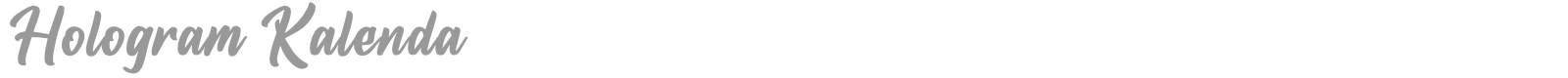 Hologram Kalenda font preview